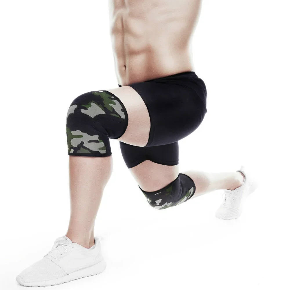 (S-2XL)1 Pair 7mm Neoprene Sports Kneepads Compression Leg Sleeves Weightlifting Pressured Crossfit Training Knee Pads Support