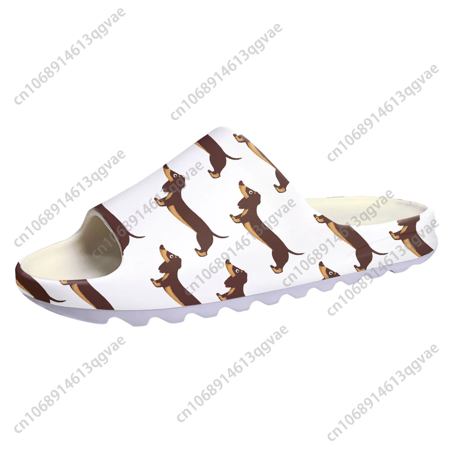 

Cute Dachshund Pet Dog Soft Sole Sllipers Home Clogs Step on Water Shoes Mens Womens Teenager Bathroom Customize on Shit Sandals