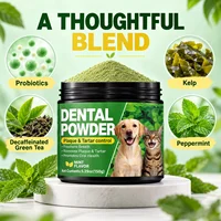 Pet Dental Powder for Dogs & Cats 150g Mint Flavor Fresh Breath Oral Care with Probiotics Kelp Easy Mix Food Topper Everyday Use 6