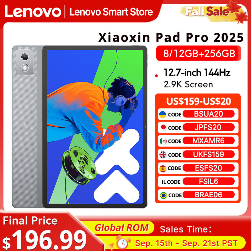  Lenovo Xiaoxin Pad Pro 2025 12.7 inch Tablet Original Global ROM Dimensity 8300 2.9K 144Hz Display 10200mAh Android 14 Pad PC 