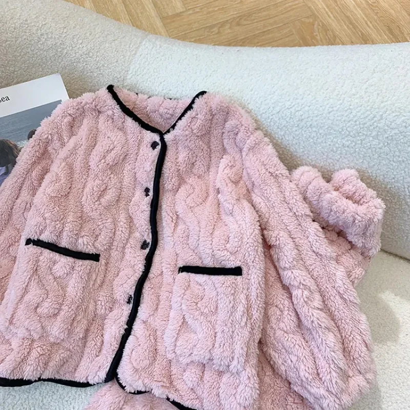 

Children's Suit2025Winter Baby Girl Homewear Comfortable and Warm Two-Piece Set Wholesale