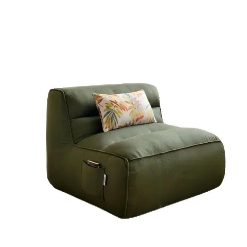 

Nordic cream wind cloud bread lazy single fabric sofa chair bedroom balcony casual creative dismantling and washing straight ro