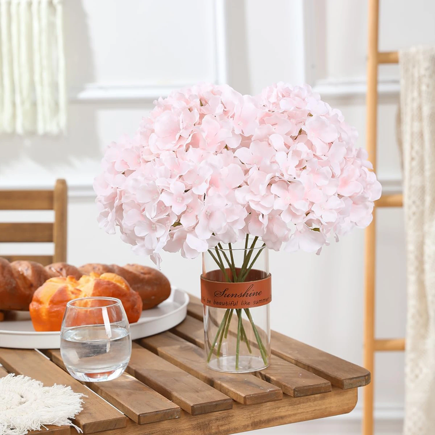 10/20pcs Artificial Flowers Silk hydrangea Combination Garden Wedding Bride Bouquet Home Room Table Festival Wreath Diy Decorati