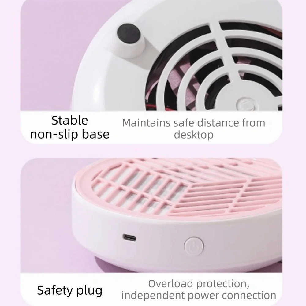 

Strong Suction Mini Nail Powder Collector Low Noise USB Plug-in Nail Vacuum Cleaner Portable Individual Player