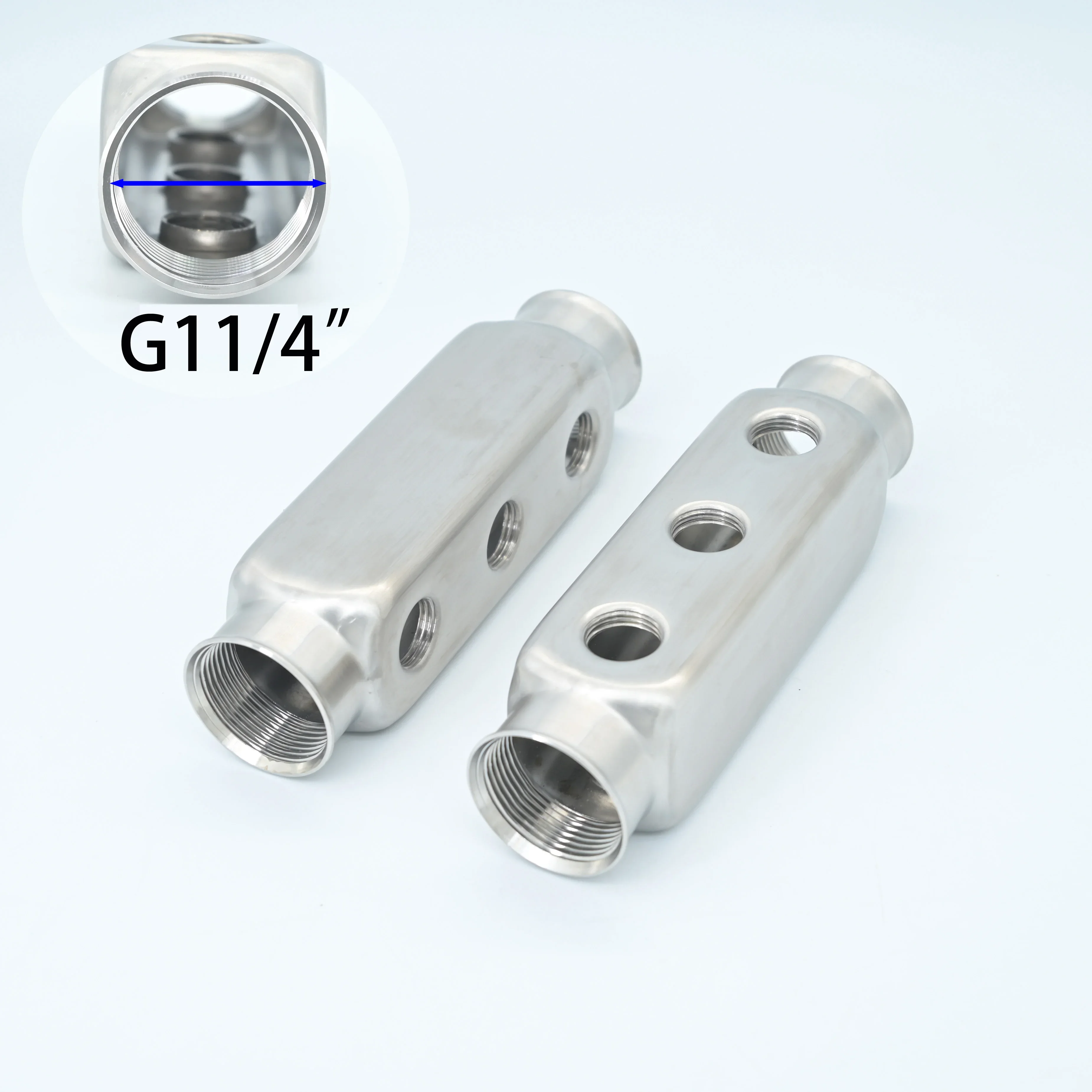 

DN32 G11/4"*50mm*G1/2"-S304 Stainless Steel Manifold Pipe Bar Underfloor Heating Accessary 2 to 16 Ways