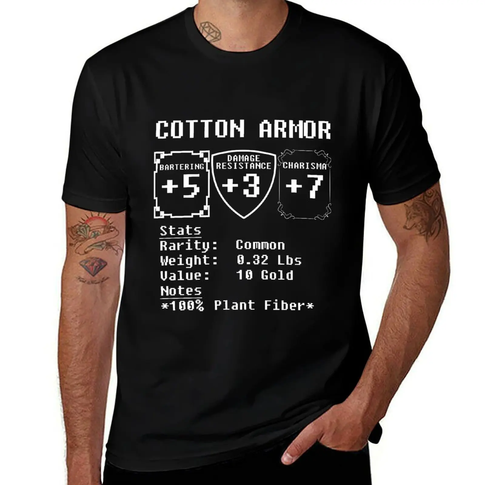 

Cotton Armor Roleplaying Rpg Gaming Gamer Mmo Mmorpg Moba Games T-Shirt Luxury man summer top mens big and tall t shirts