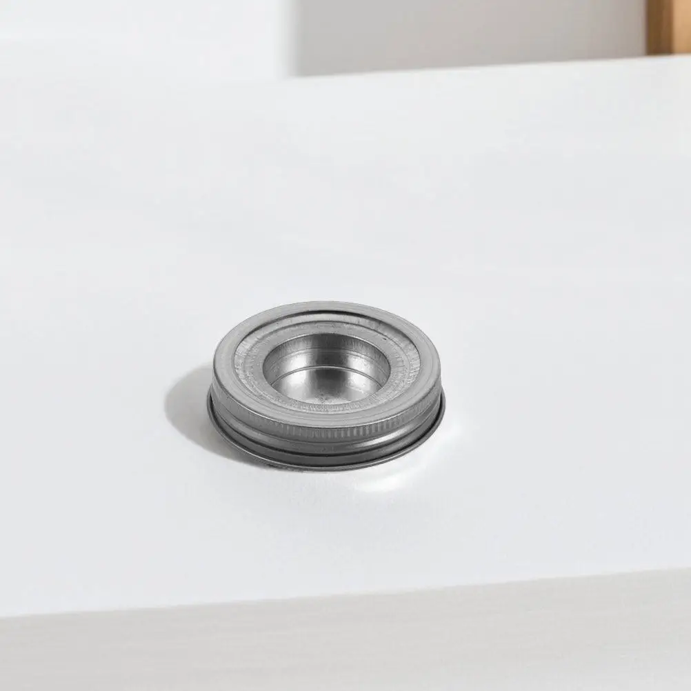 5Pcs Holder Lid Inserts Metal Jar Tea Light Storage Regular Mouth Cover Home Organization Regular Mouth Jars