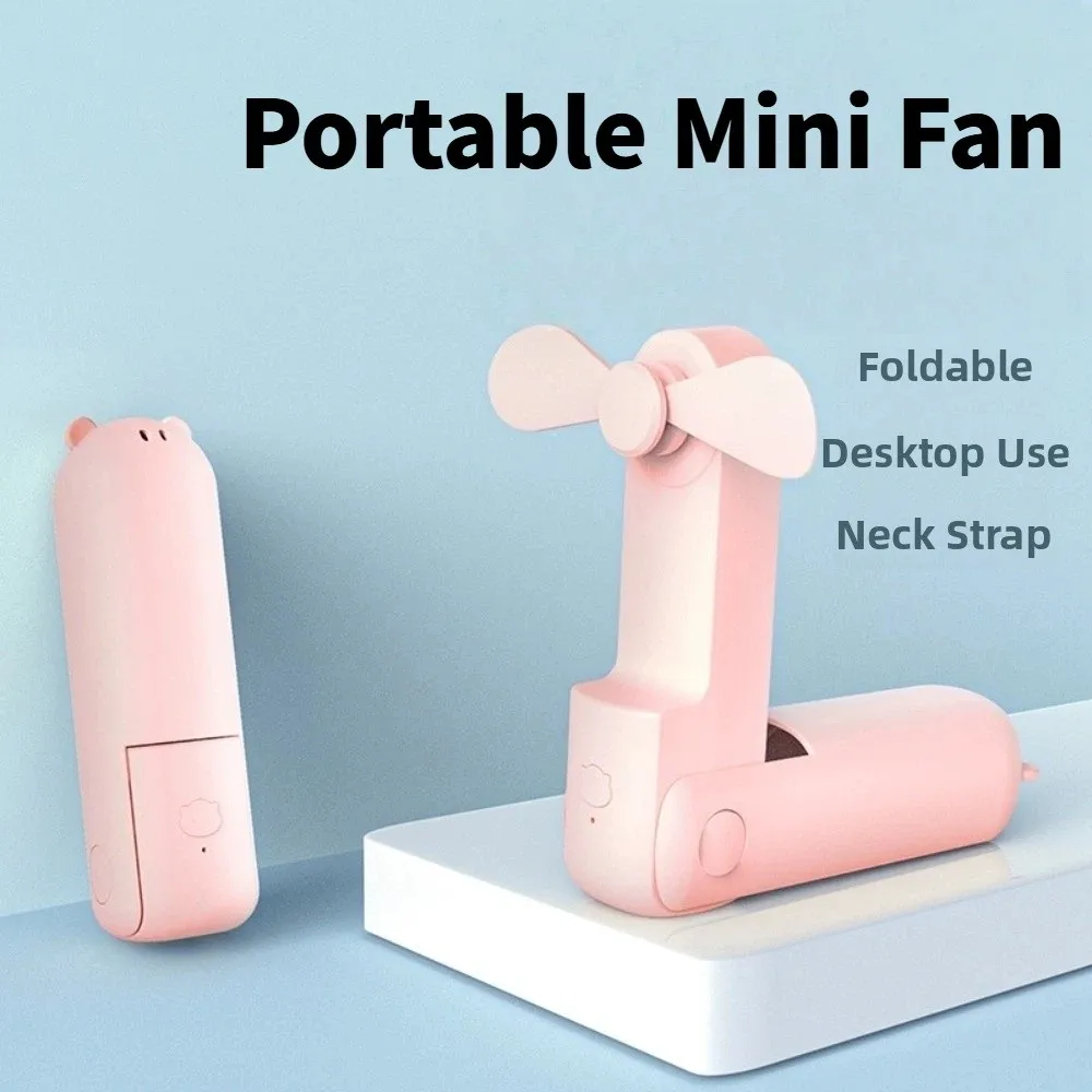 3 IN 1 Handheld Mini Fan 3 Gears USB Rechargeable Folding Flashlight Fan 1500 MAh Lightweight Pocket Silent Fan Summer Outdoor