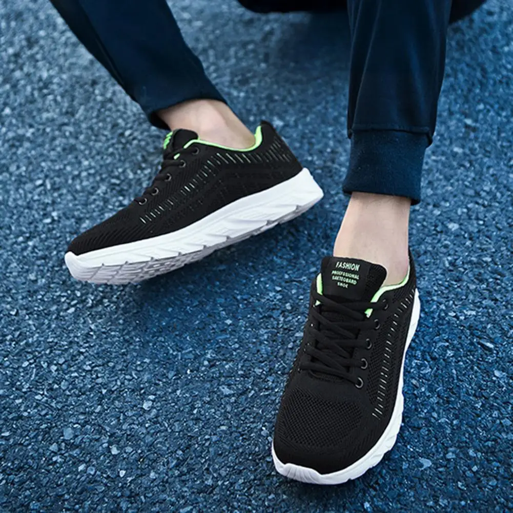 High-quality Men Footwear Men's Wide Width Mesh Sneakers Casual Sport Shoes for Travel Work Lightweight Flat Lace-up