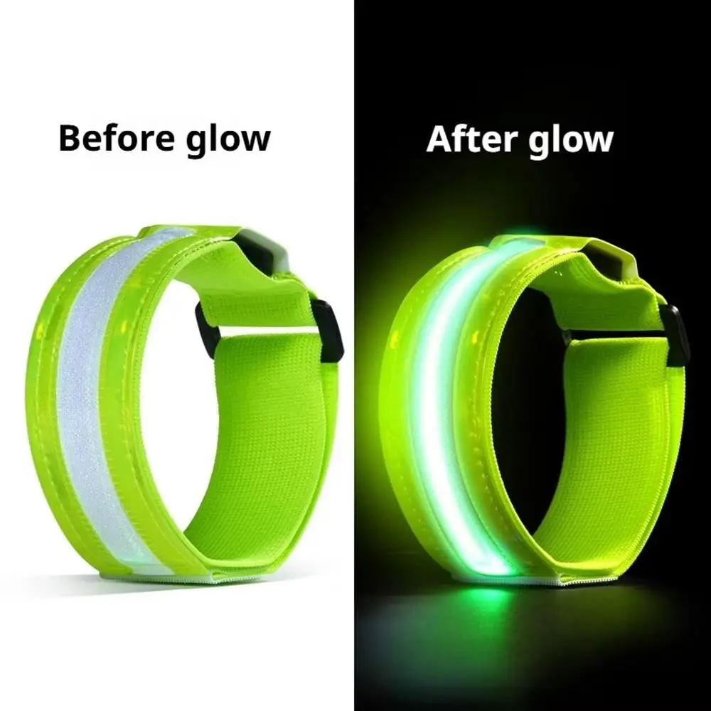 2Pcs Safety LED Light Armband 3 Modes Waterproof Luminous Arm Band Creative Adjustable LED Running Light Outdoor Sports