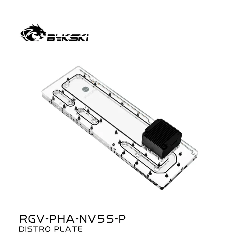 BYKSKI Acrylic Distro Plate Use for PHANTEKS NV5S Computer Case Water Cooling Replace Reservoirs Support DDC Pump RGV-PHA-NV5S-P