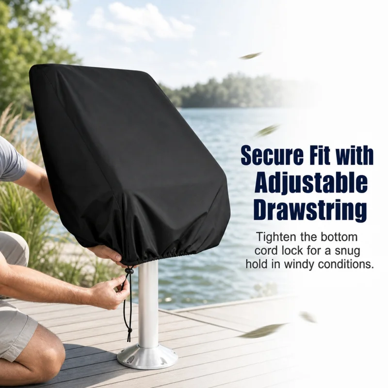 Chair protective cover for outdoor yacht seats, patio garden, marine supplies, bar counter dustproof, waterproof, sun-proof cove