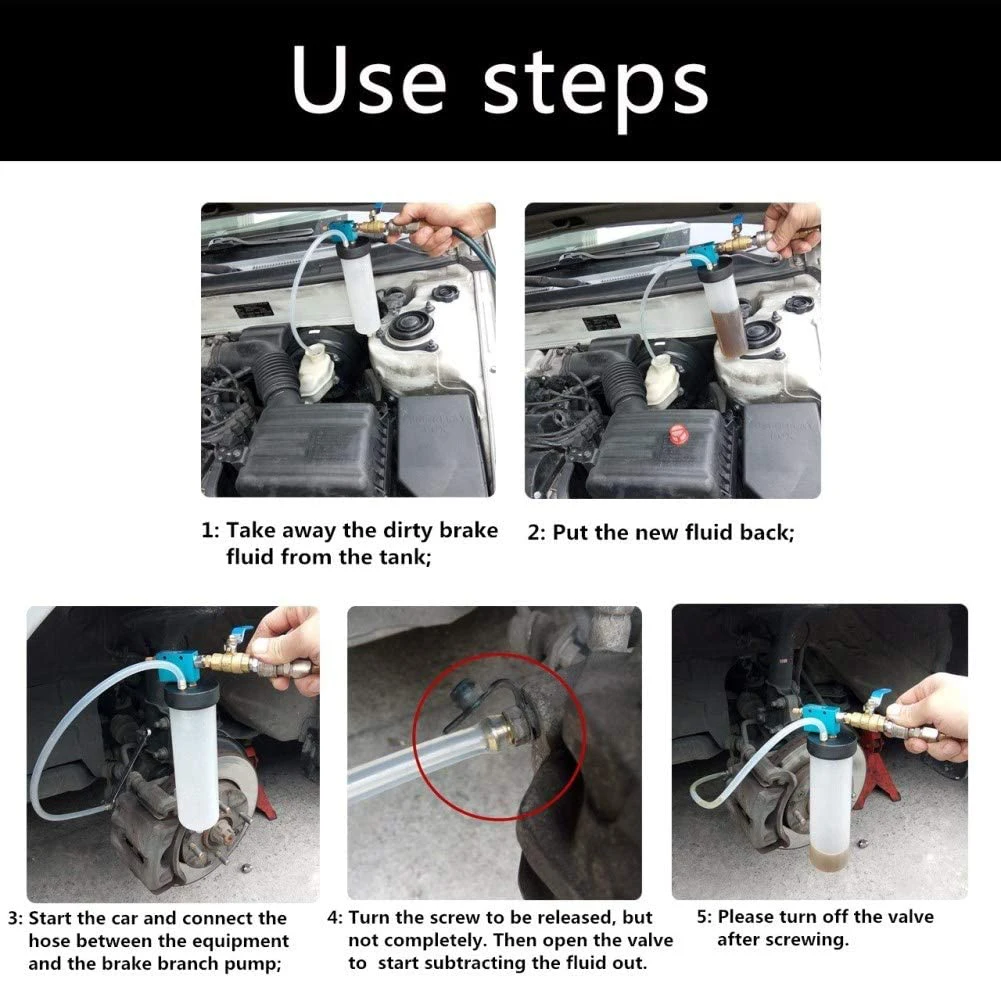 Fluido de freio do carro extrator de direção hidráulica ferramenta de substituição de óleo de embreagem fluido drenado sangrador kit de ferramentas