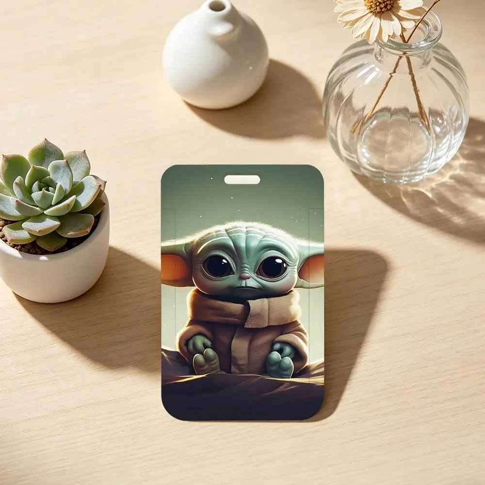Kawaii Baby I-YodaS Cute ID Badge Holder With For Office School Name Card Credentials Case