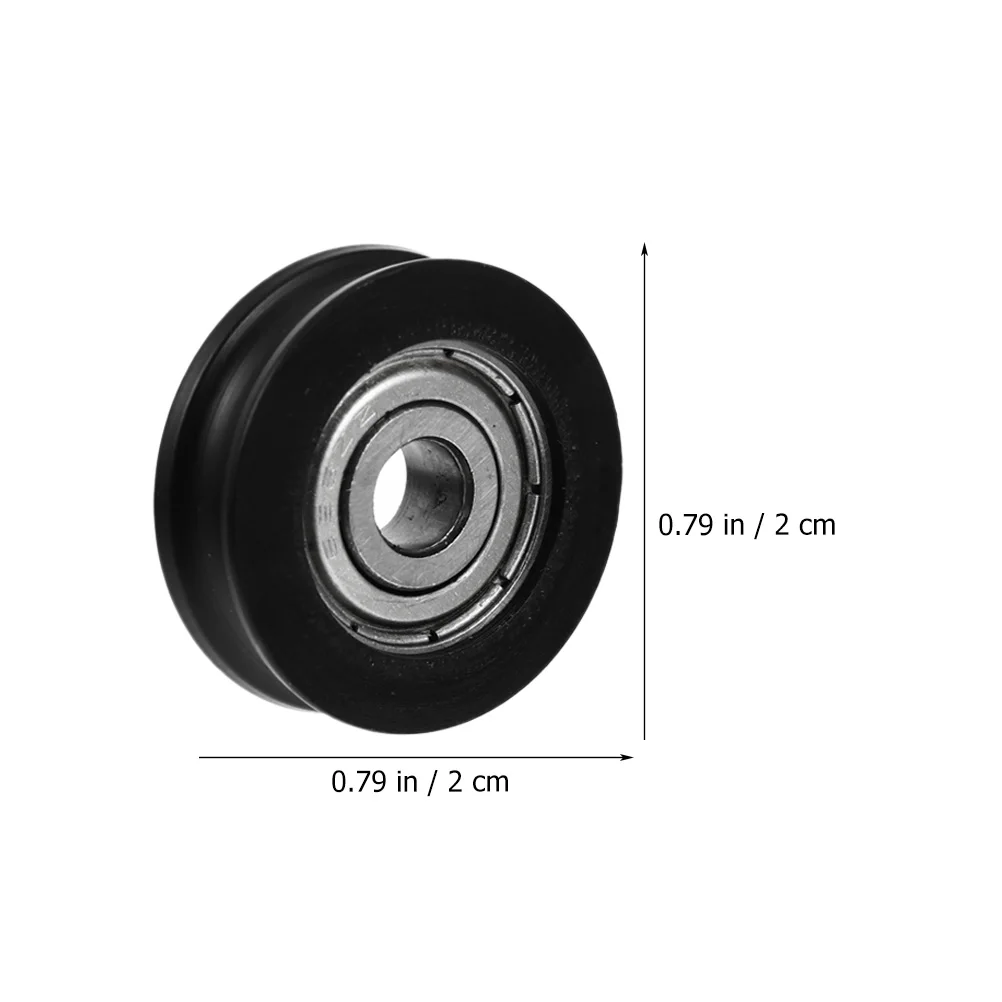 4 Pcs Sliding Doors Bearing Pulley Window Pulleys Wheel Roller Scroll Guide Black