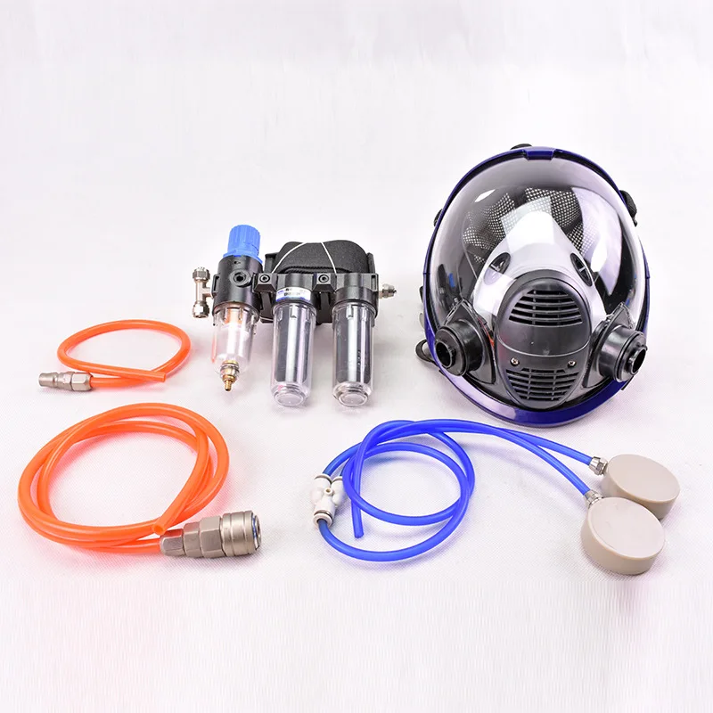 

Electric Air Supply Long Tube Respirator Air Supply Gas Mask Spray Mask Chemical Sandblasting Full Cover