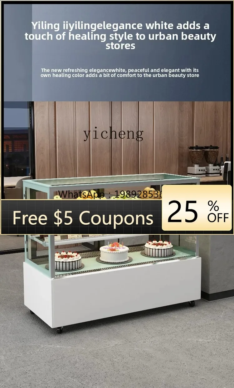 

ZZ Refrigerated Display Cabinet Commercial Fruit Deli Mousse Dessert Air-cooled Fresh Right Angle Desktop Cabinet