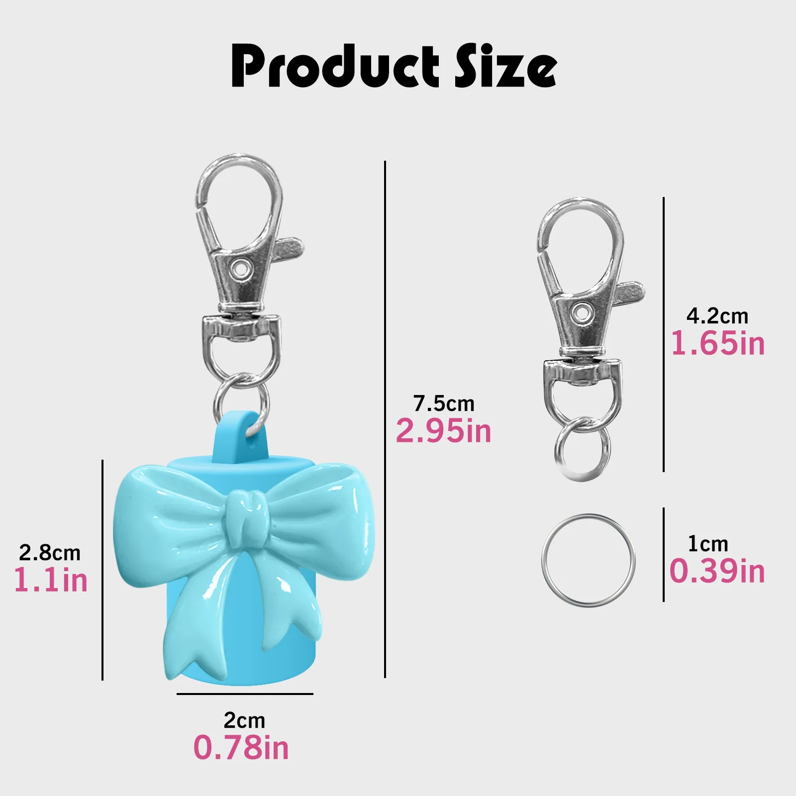 lip gloss keychain Silicone Lip Balm Holder Bowknot with Keyring Lipgloss Sleeve Portable Colorful Keychain Lip Gloss Cap for Su