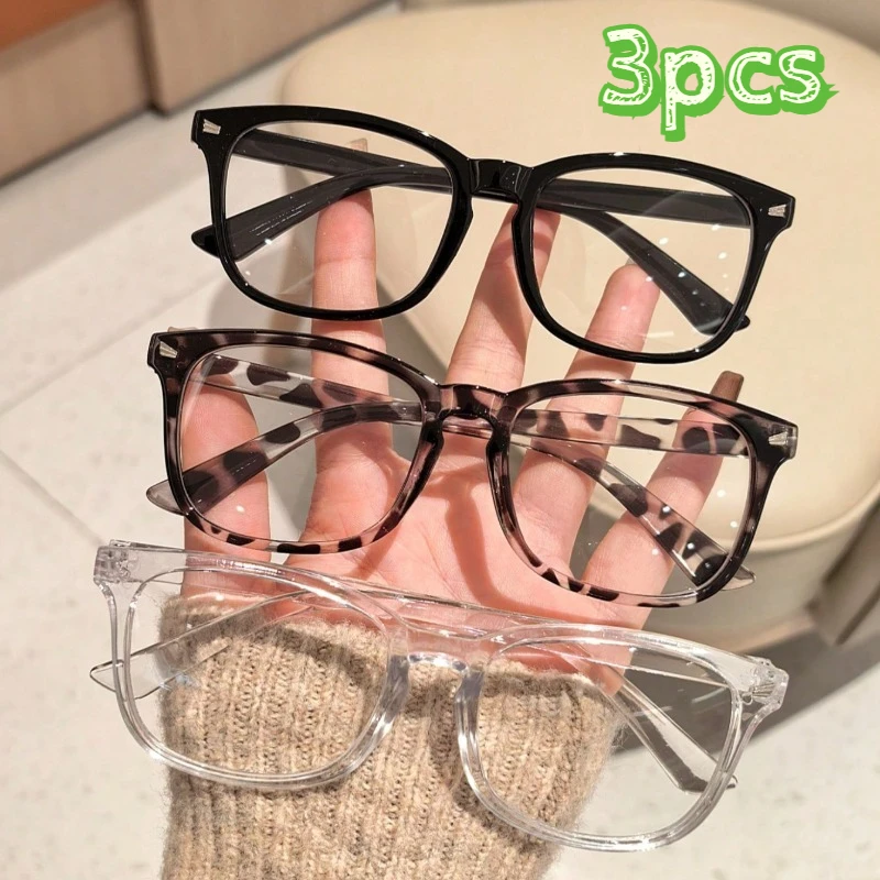 1/3 Stück Unisex Quadratische Retro Anti-Blaulicht-Brille für den Computergebrauch