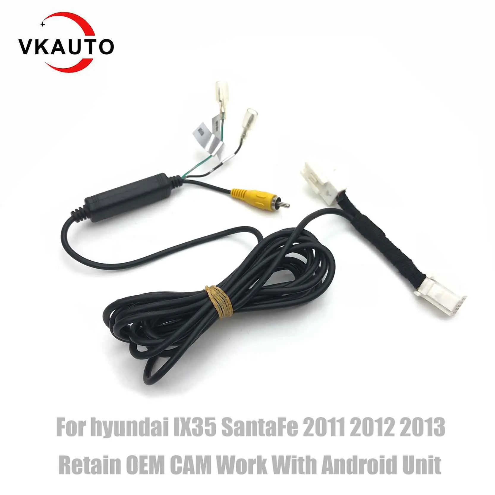 VKAUTO  C10 pins Adapter camera cable For hyundai IX35 SantaFe 2011 2012 2013 Retain OEM Camera Work With Android Stereo Kit