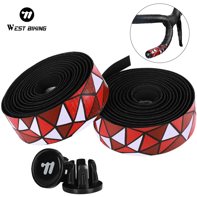 

2PC Anti Slip and Shock-absorbing Bicycle Handle Tape PU Handle Tape Racing MTB Road Bicycle Packaging Tape Bicycles Accessories