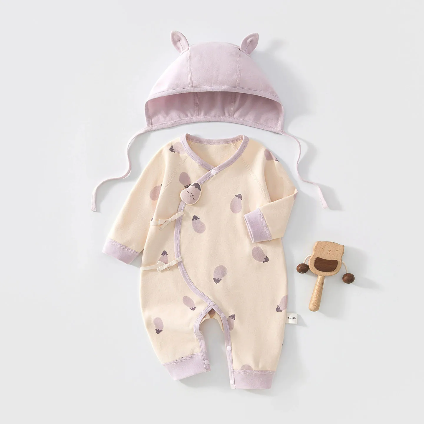 2Piece Sets Spring Autumn Toddler Girl Boy Clothes Korean Cartoon Cute Cotton Long Sleeve Red Romper+Hat Baby Newborn Items B401