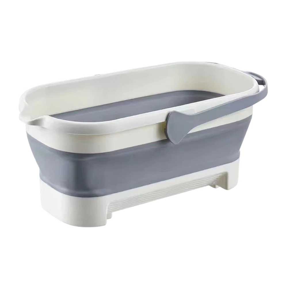 

Rectangular Handy Baskets with Handle Fishing Bucket Large Capacity Portable Washing Tub Anti-Slip for Camping Traveling Picnic
