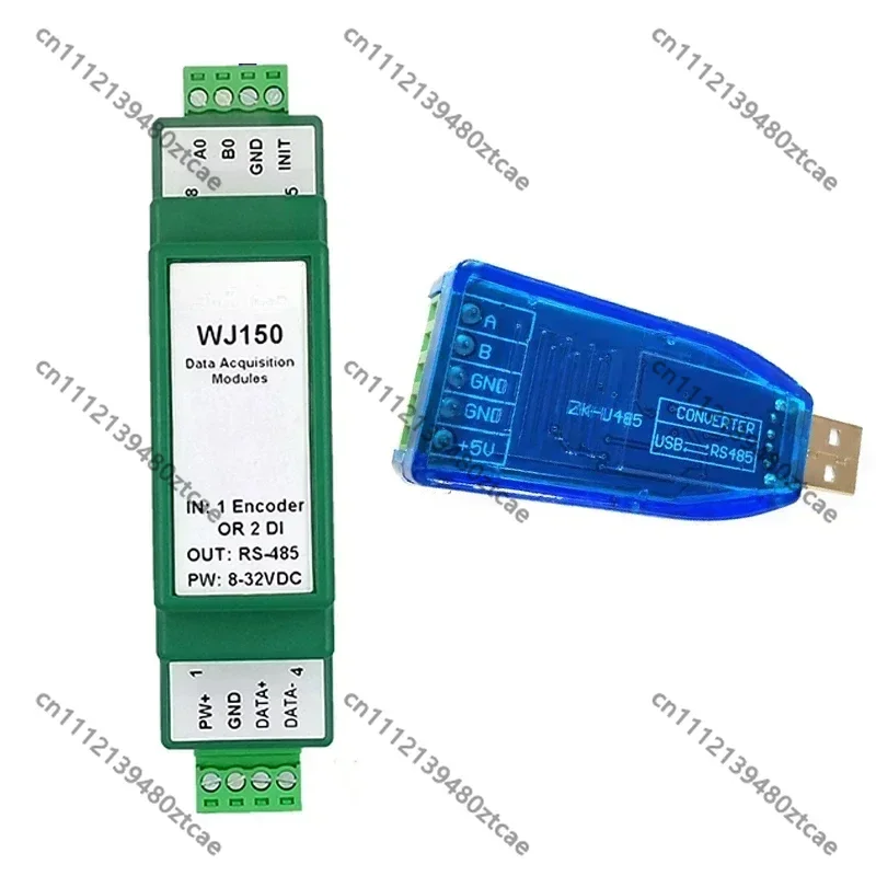 Industrial Modbus RTU Counting Device, Single Encoder & Dual Digital Inputs, DIN Rail Mounted, High Precision Pulse Counter