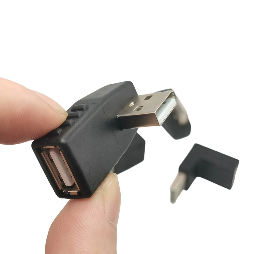 Left/Right/UP/Down Angle 90-Degree USB 3.0 Male 90 Angled USB Female to Male USB 2.0 Adapter