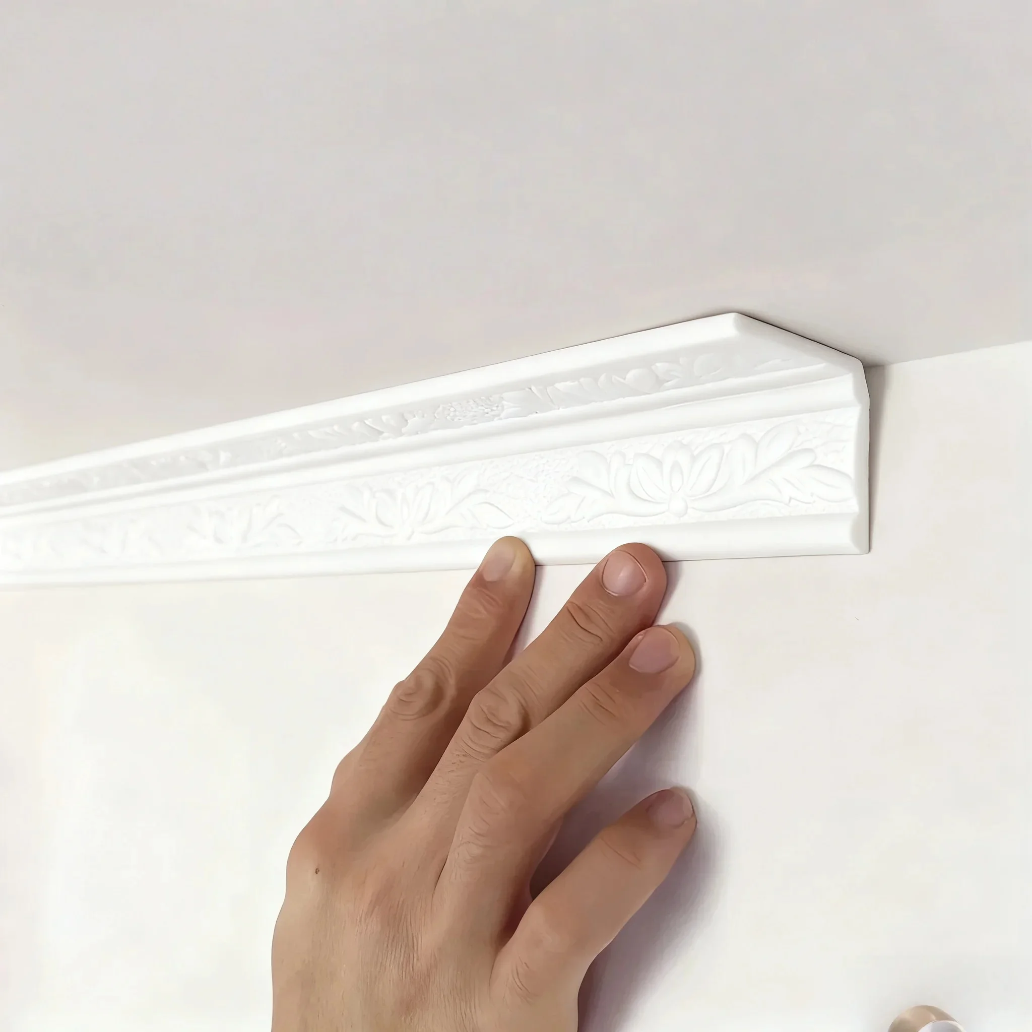 2.3m/Roll 3D Wall Trim Line Skirting Border Self Adhesive Waterproof Baseboard Wallpaper Wall Sticker For Room Home Decoration