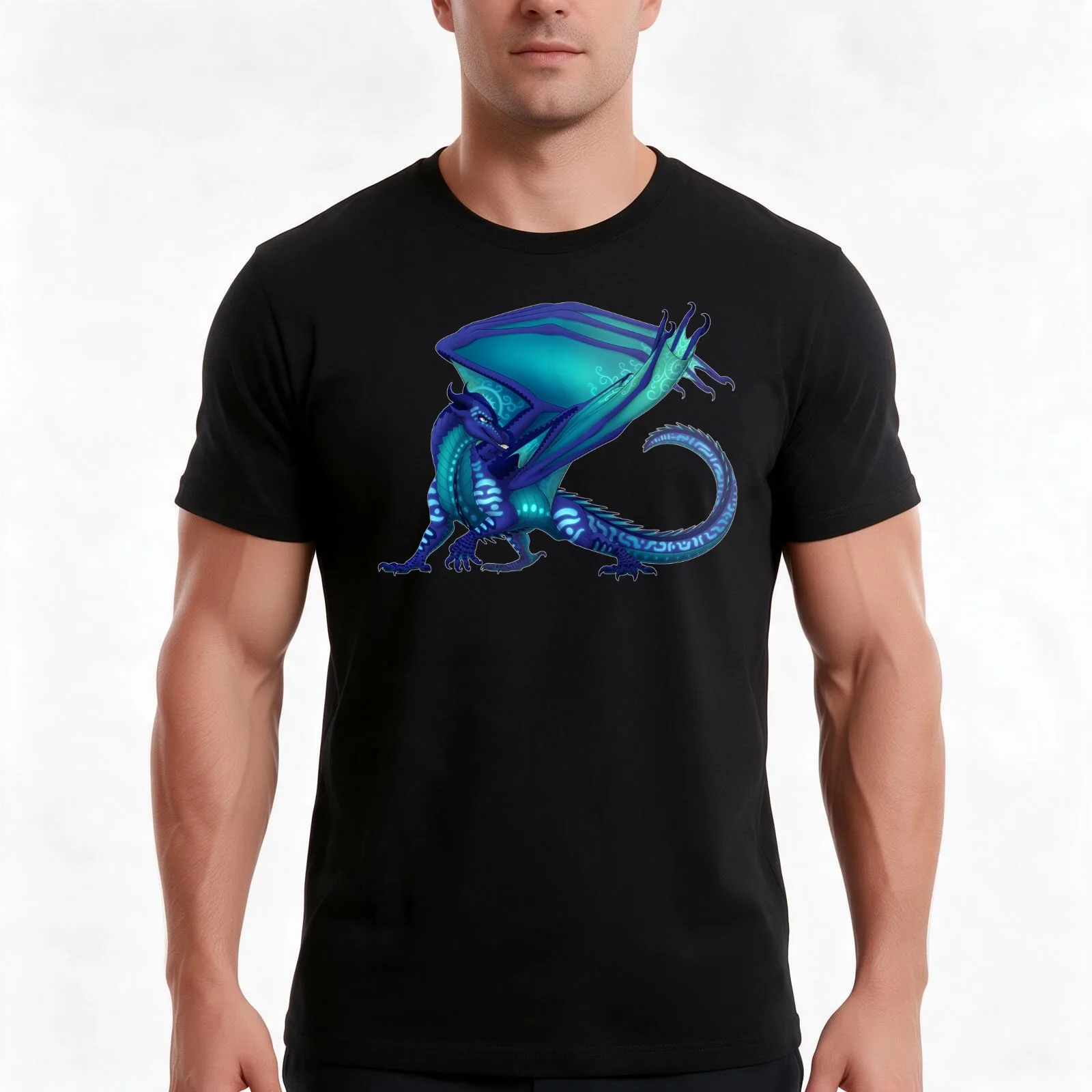 Tsunami the SeaWing T-Shirt, Summer Casual Cotton Tee, Oversized Streetwear Tops, Vintage Graphic Print, Loose Fit Short Sleeve