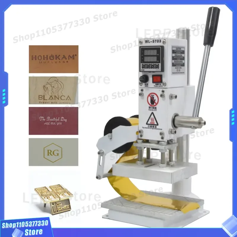 Manual Leather Logo Embossing Machine Foil Bronzing Press for Greeting Card Letter Stamp Hot Stamping Tool DIY Craft Device