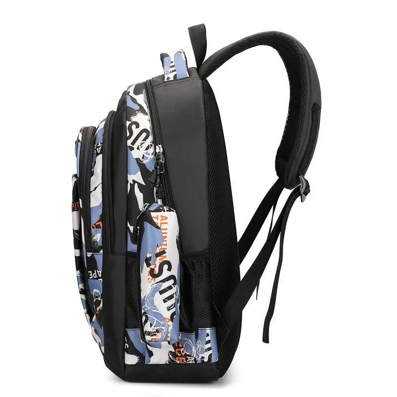 Fashionable Backpack For Girls And Boys Large Capacity Graffiti Travel Backpack For Middle And High Thicken Double Shoulder Bags