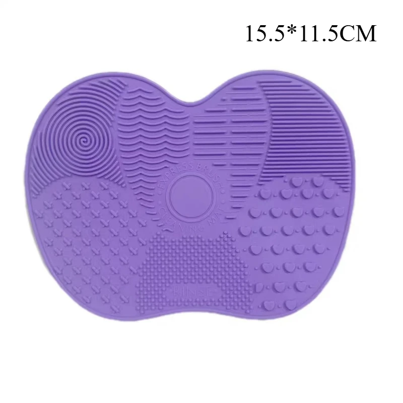 وسادة تنظيف فرشاة المكياج مع هيكل شفط، أداة تنظيف مستحضرات التجميل المحمولة على شكل قلب بناتي