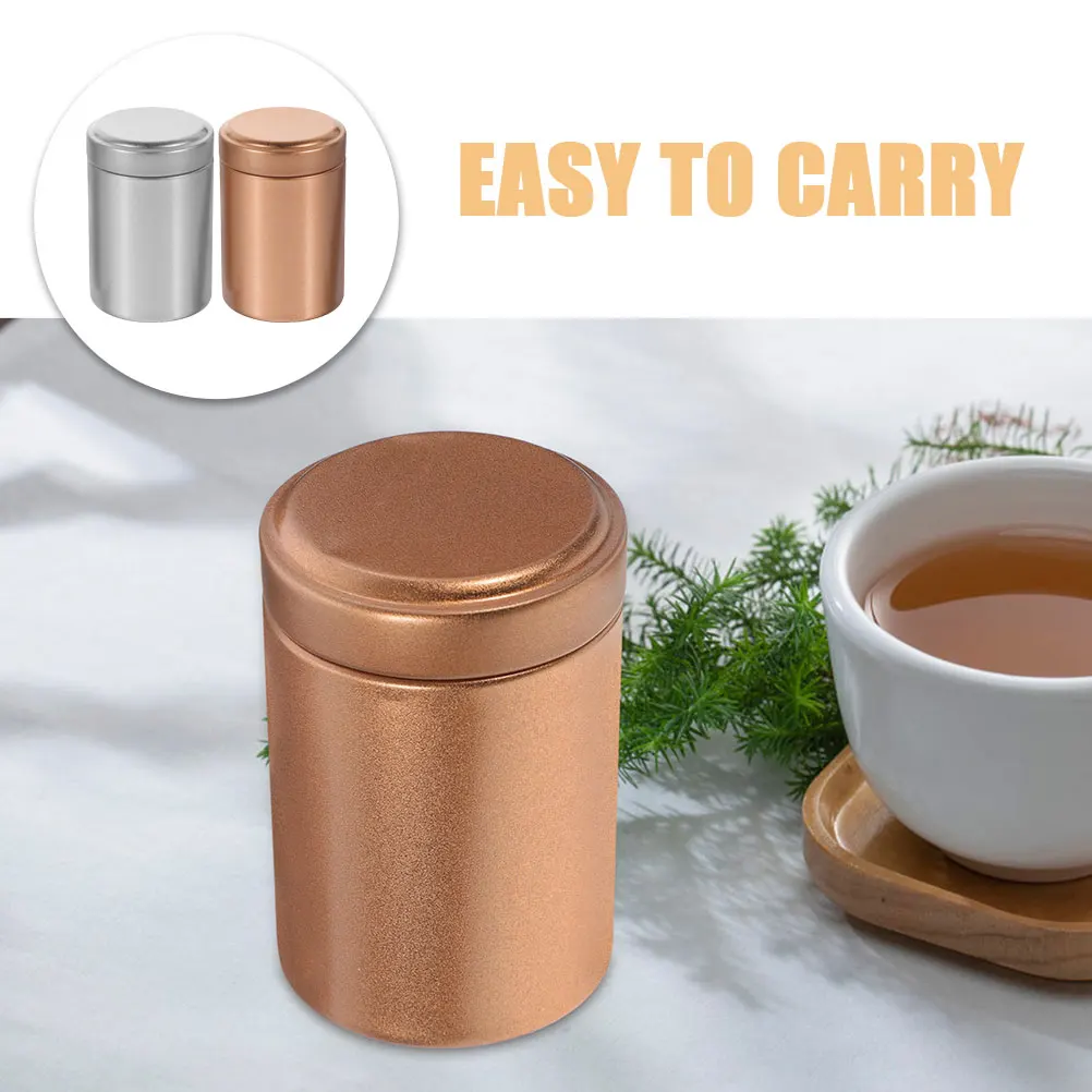 

4pcs Portable Canisters Metal Storage Tin Boxes for Green Loose Tea Airtight Kitchen Food Jars Household Metal Containers Dried