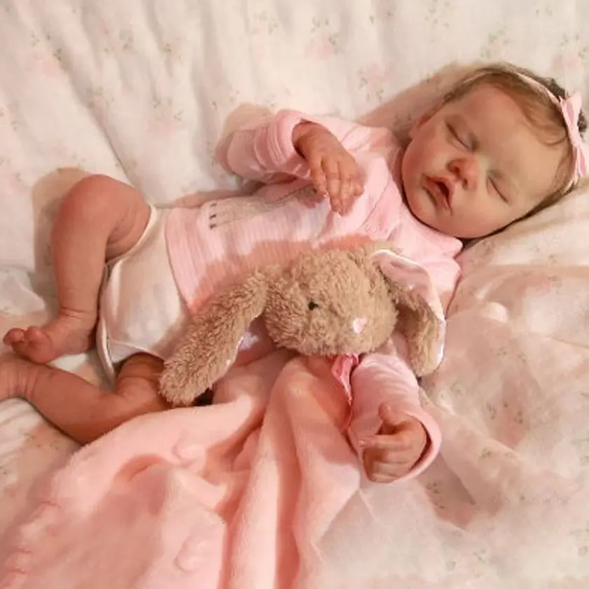 18inch Already Finished Reborn Baby Doll Twin A Newborn Baby Doll Full Body Silicone Vinyl Girl Bebe Reborn