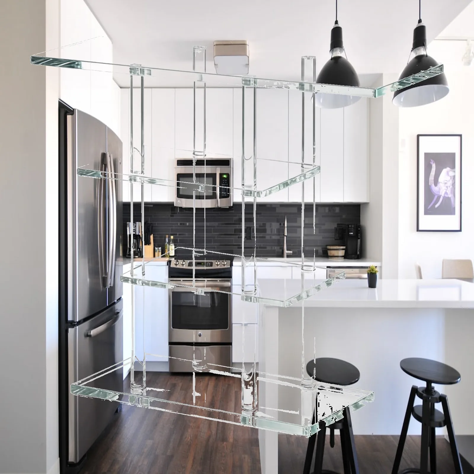 Clear Acrylic Organizer Table Multifunction Display Stand for Room Living Room Bathroom Bedroom Furniture Storage