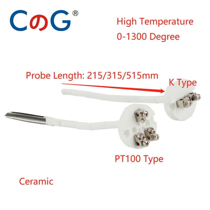 CG 1300 Degree High Temperature K Type PT100 Thermocouple Sensor for Ceramic Kiln Furnace 2372 Fahrenheit WRP-100 Thermocouple