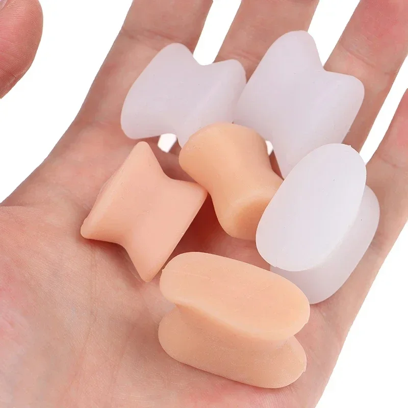 2pieces=1pair Foot Care Tools Spacer Silicone Gel Toe Separators Straightener Hallux Valgus Corrector Protector Orthopedic