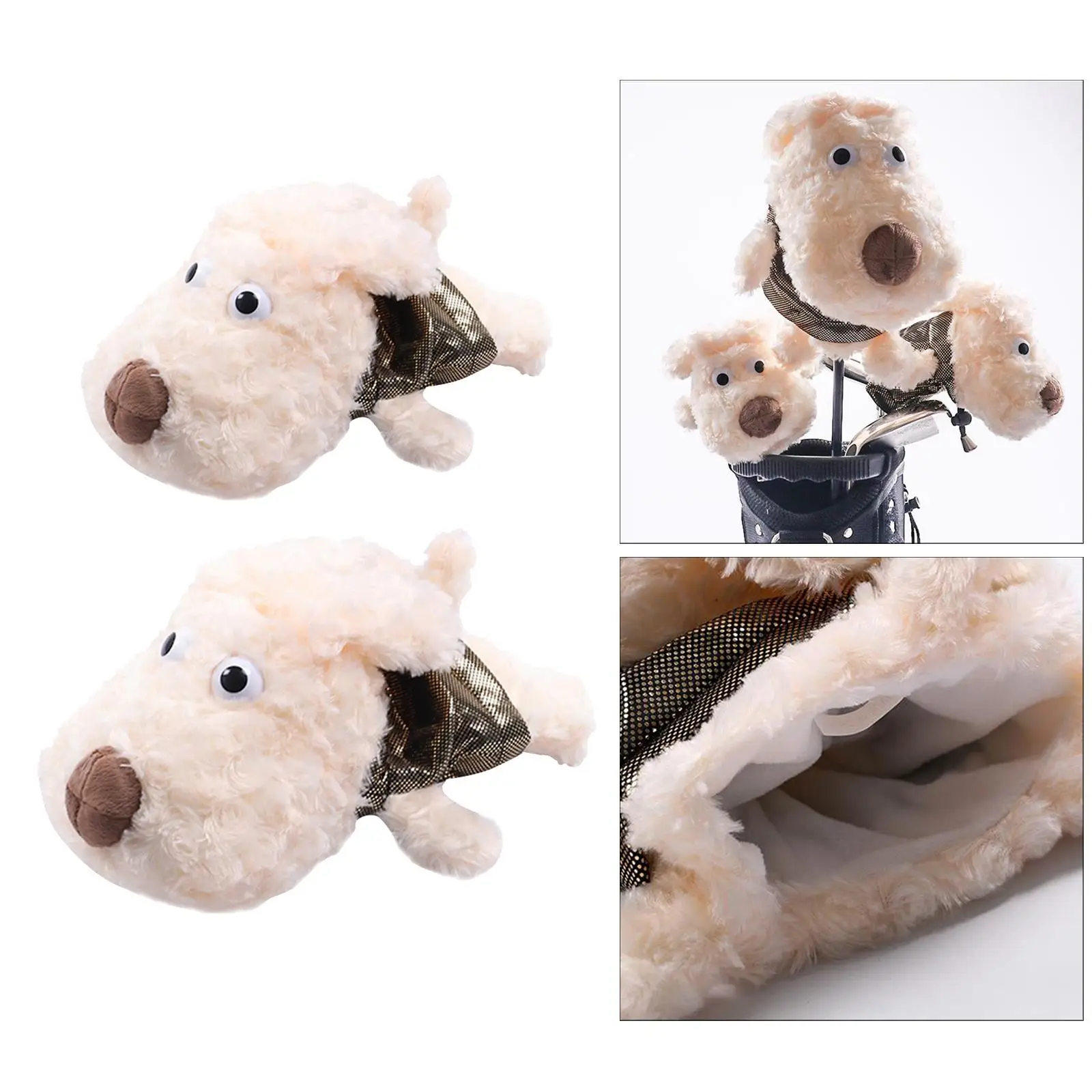 Novelty Golf Wood Driver Head Covers Headcover Puppy Shaped Protector Sleeve