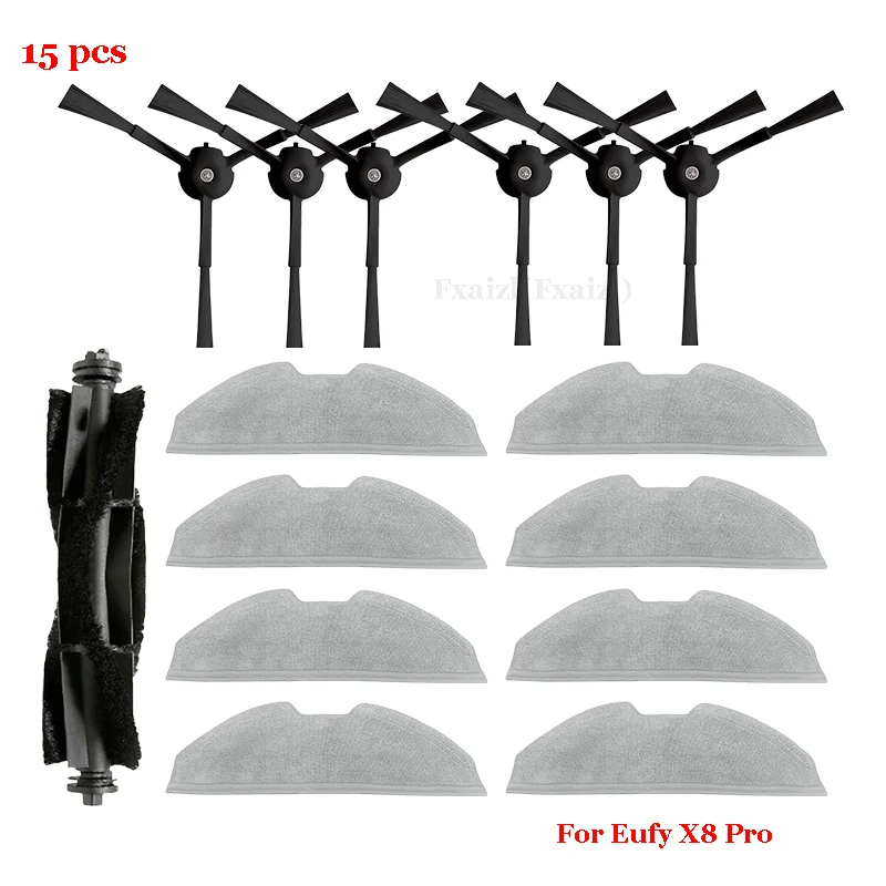 Voor Eufy X8 Pro Robot Zijborstel Hepa Filters Mop Doeken Mop Doek Rag Stofzak Stofzuiger Onderdelen Vervanging Accessoires