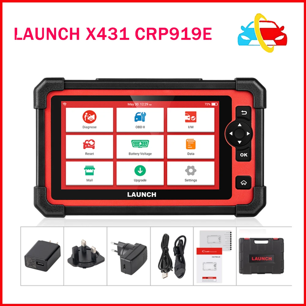 LAUNCH X431 CRP919E Car Diagnostic Tools Automotive OBD2 Scanner Active Test ECU Coding CANFD DOIP with AF TPMS IMMO 31+ Reset