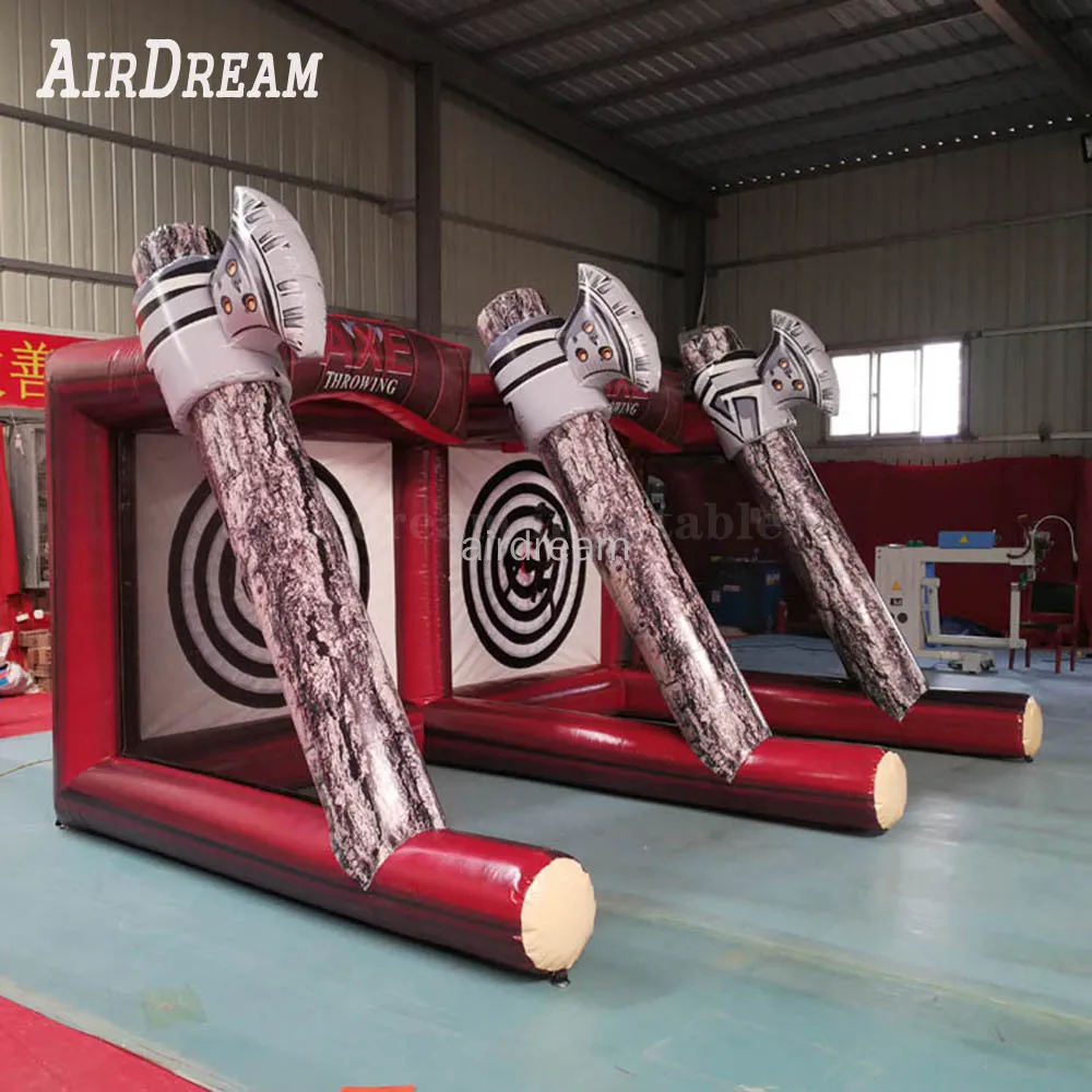 

Carnival inflatable Flying Axe Throwing interactive game 3D inflatable dart shooting sticky game board Sports Games Party