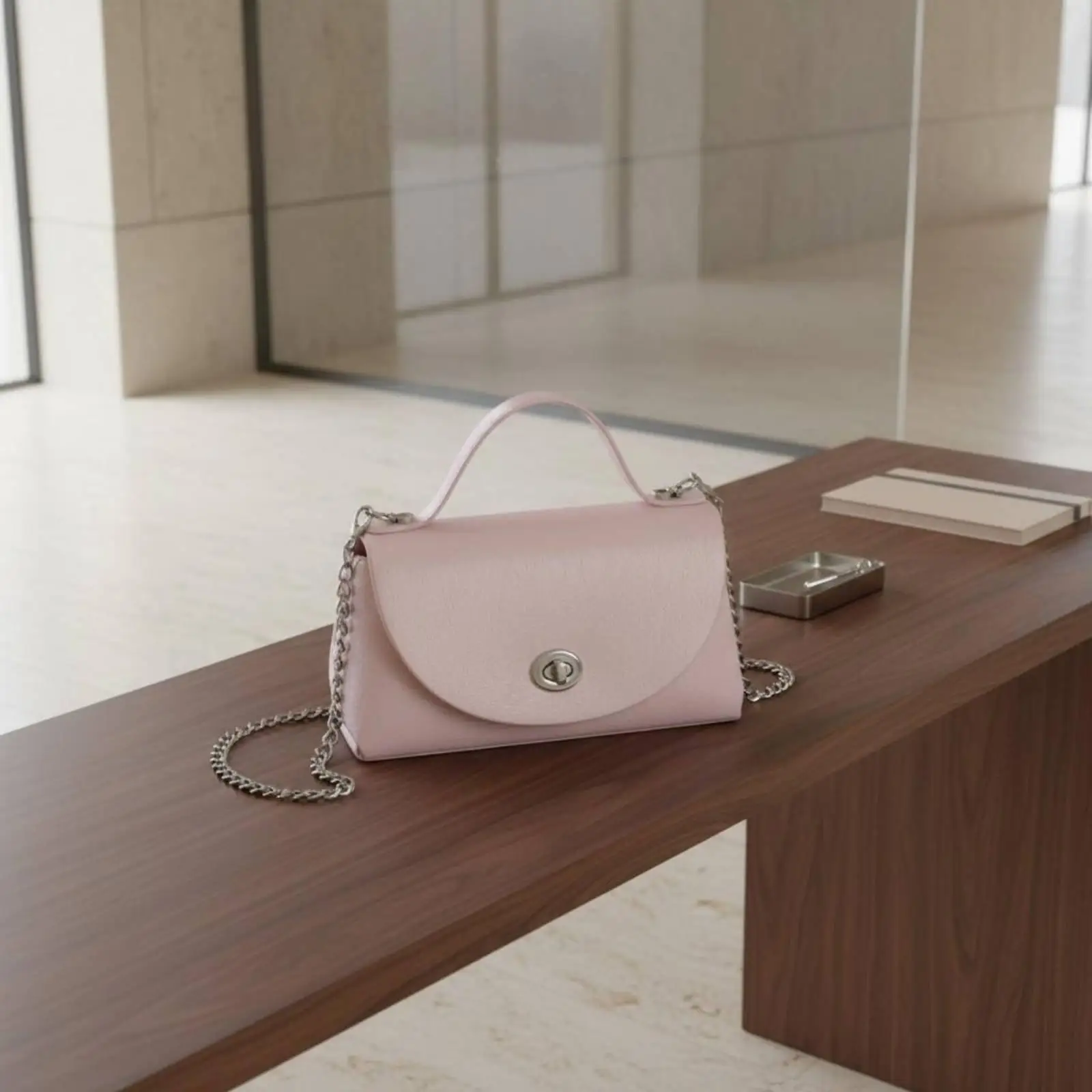 High-end PU Leather Women Handbag Small Shoulder Purse Convertible Cross Body Bag for Girls School Shopping