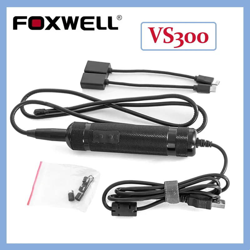 FOXWELL VS300 Probe Camera Built-in LED Engine Cylinder Wall Detection Water Resistant Images and video can be recorded