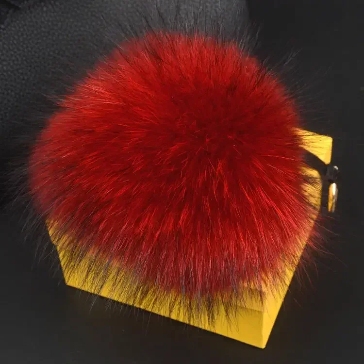 Handmade Faux Fur Raccoon Plush Ball, Monster Pendant, Cute Keychain, Bag Charm Decoration