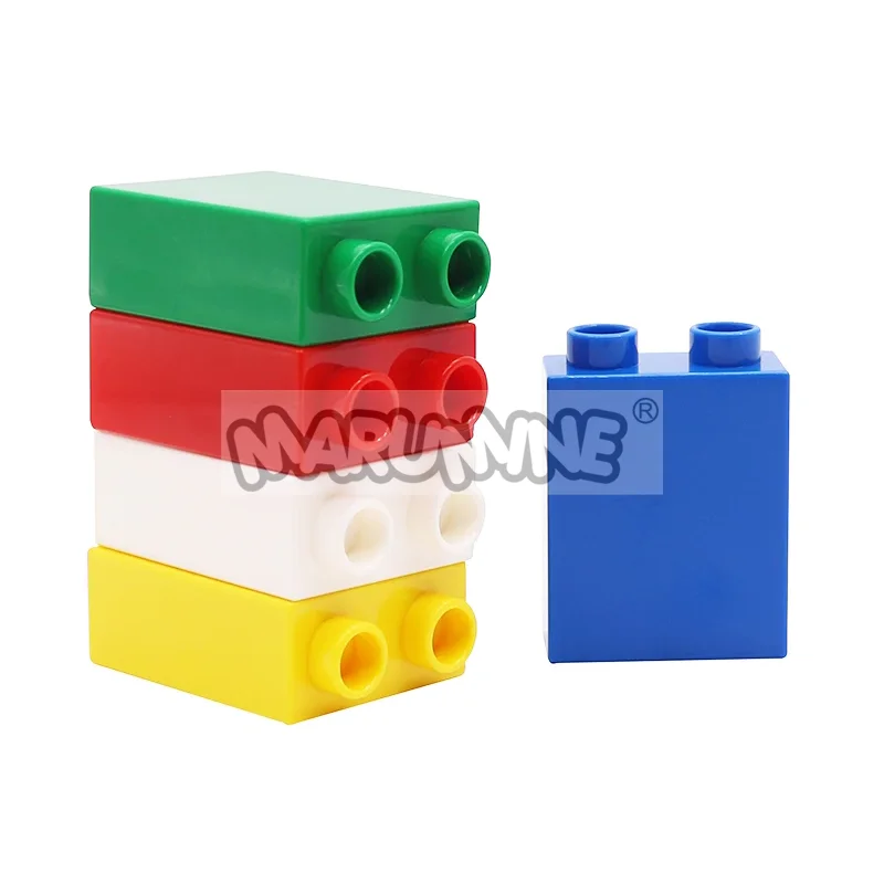 Marumine Klassieke Basis Groot Formaat Verhoogde 2-Gat Bouwstenen Bricks Modellen Onderdelen 10PCS MOC Accessoires Creatieve Constructies