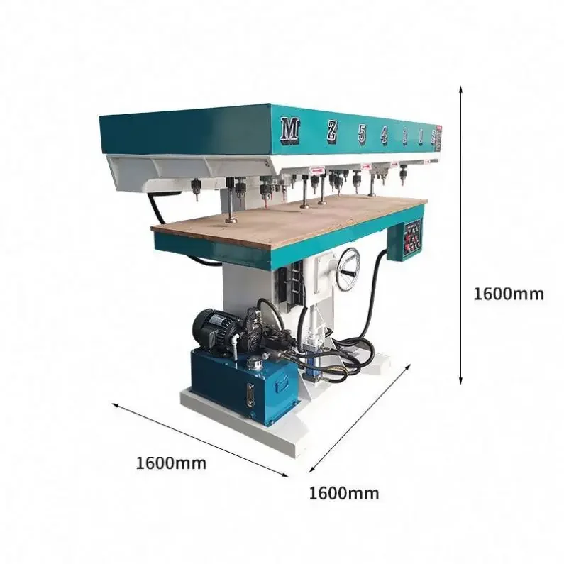 TEBAK XJ-9 High quality multi head vertical hydraulic pressure woodworking drilling machine