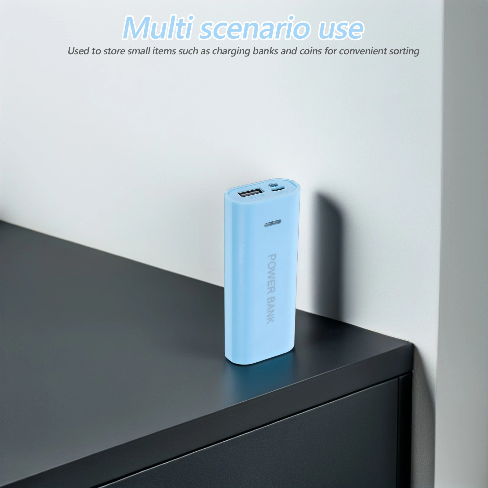 Scatola portaoggetti Scomparto nascosto Partimento sicuri Soldi Contanti Contenitore in plastica Abs Finto Power Bank