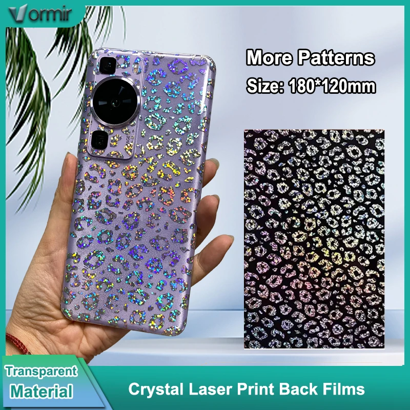 Vormir 50pcs Phone Rear Film Laser Print Transparent Back Skins for Cutting Machine Decoration Stickers for iPhone 16 15 14 13